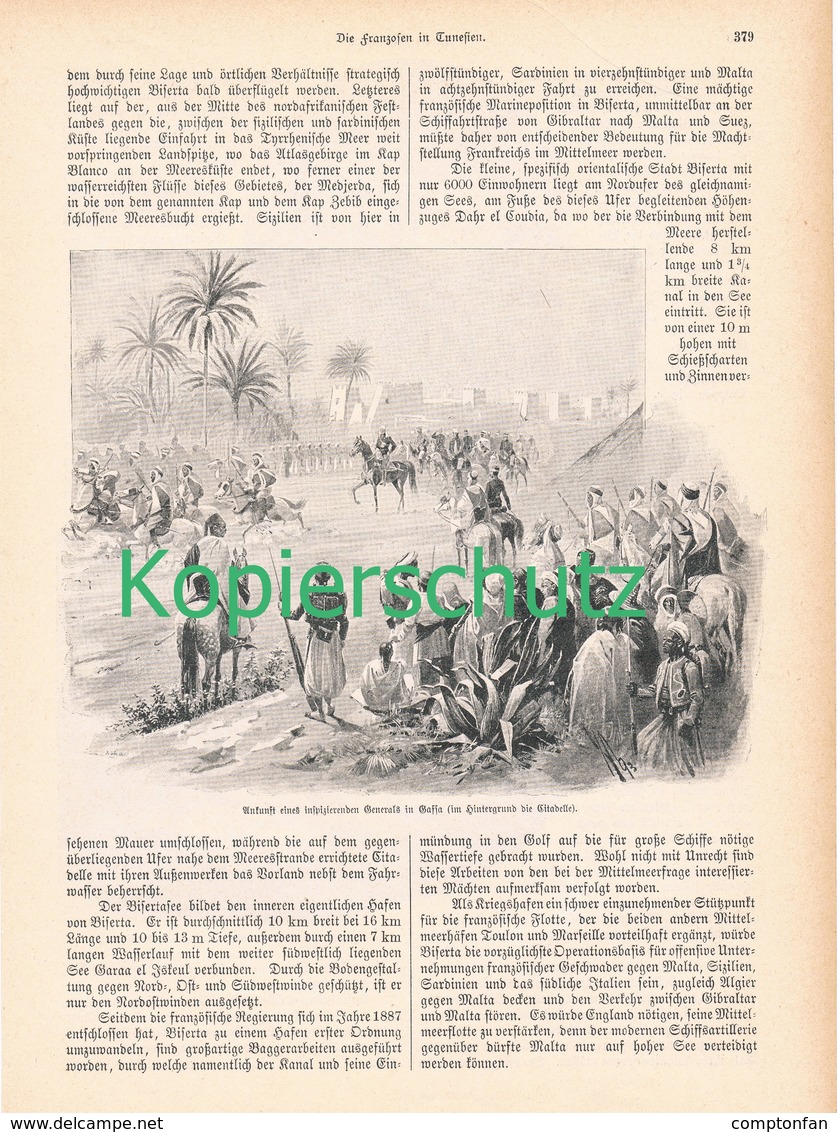 161 Franzosen In Tunesien  1 Artikel Mit 9 Bildern Von 1893 !! - Hedendaagse Politiek