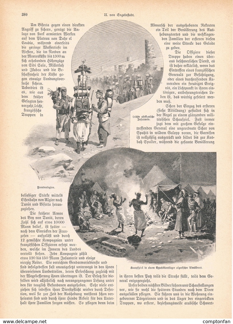 161 Franzosen In Tunesien  1 Artikel Mit 9 Bildern Von 1893 !! - Politik & Zeitgeschichte