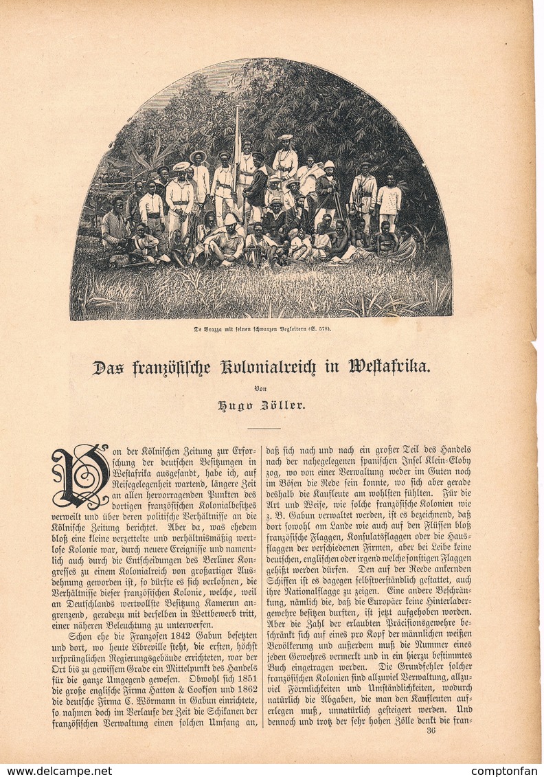 162 Franzosen Kolonialreich Westafrika 1 Artikel Mit 7 Bildern Von 1886 !! - Sonstige & Ohne Zuordnung