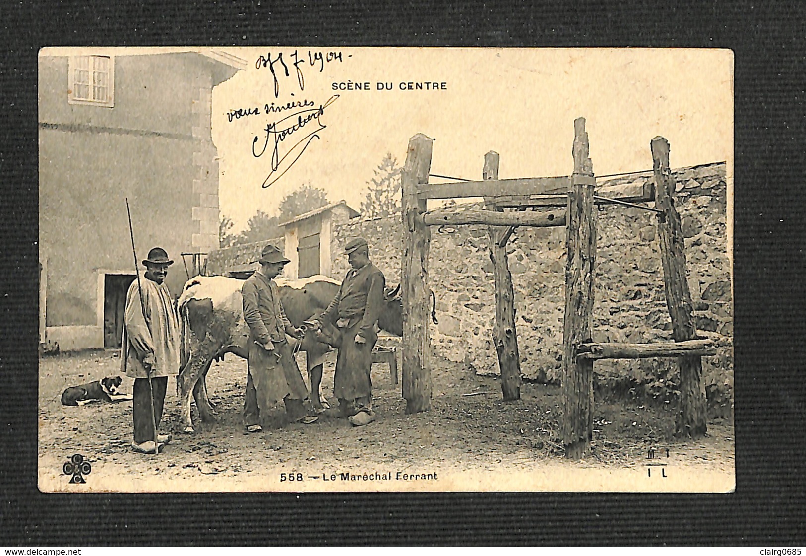 MÉTIERS - SCÈNE DU CENTRE - Le Maréchal-Ferrant - 1904 - Artisanat