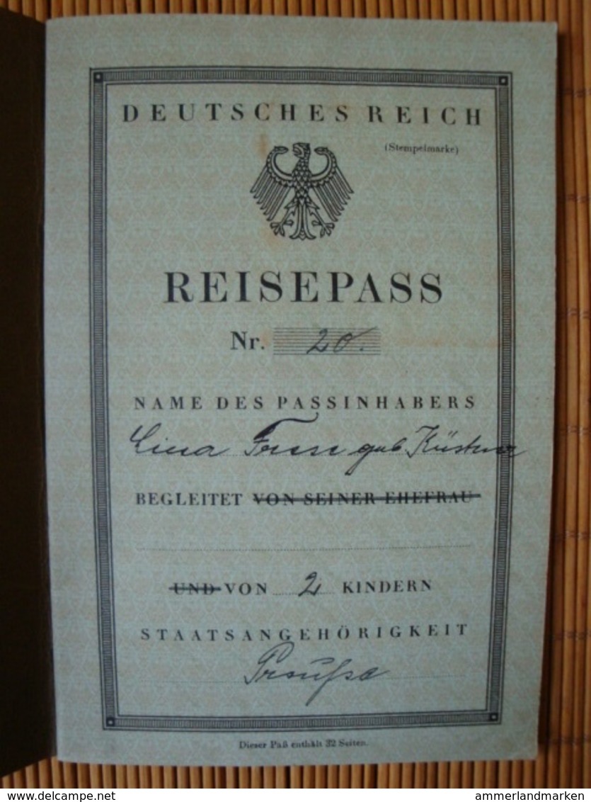 Deutsches Reich, Reisepass Mit Foto, Isselburg, 31.März 1930 - Historische Dokumente