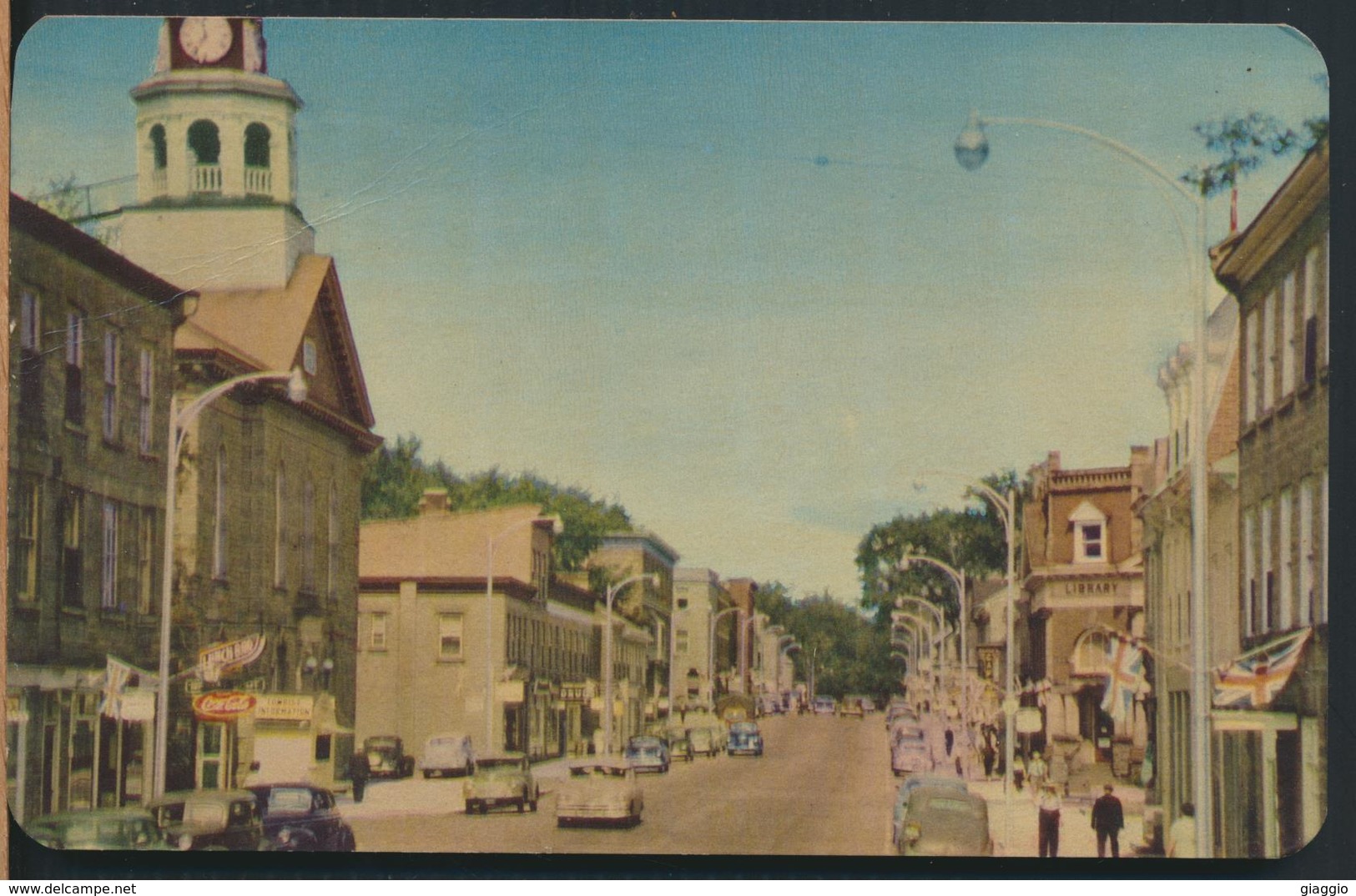 °°° 13031 - CANADA - GORE STREET , PERTH , ONTARIO - 1955 With Stamps °°° - Perth