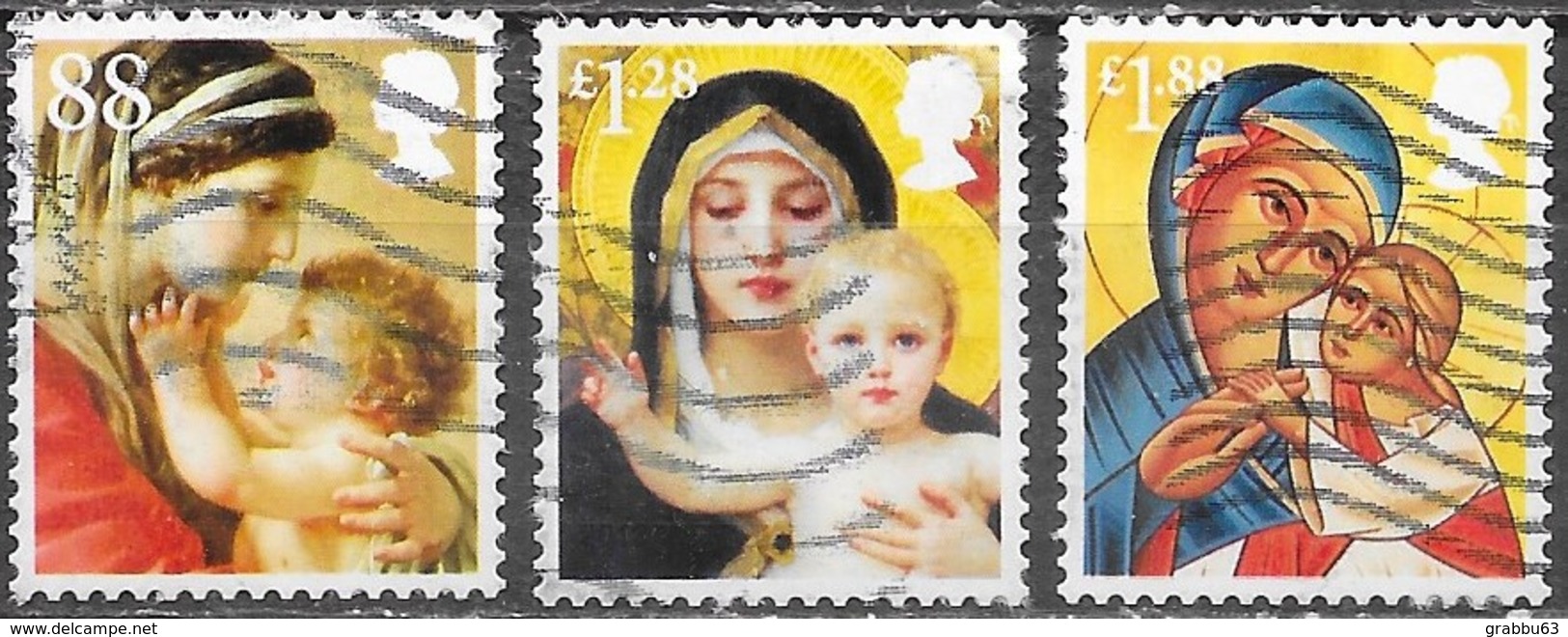 GB - Noël - Adhésifs - Oblitérés - Lot 1135 - Oblitérés