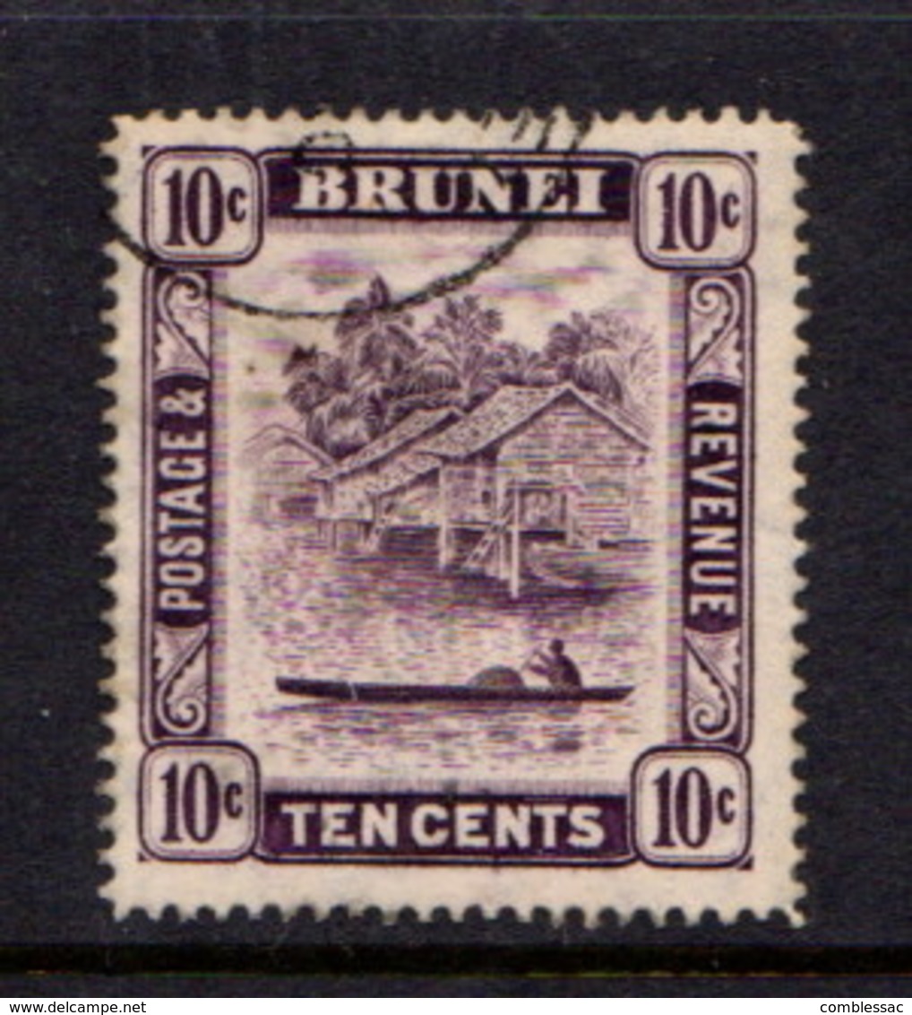 BRUNEI    1947    10c  Violet  Perf  14    USED - Brunei (...-1984)