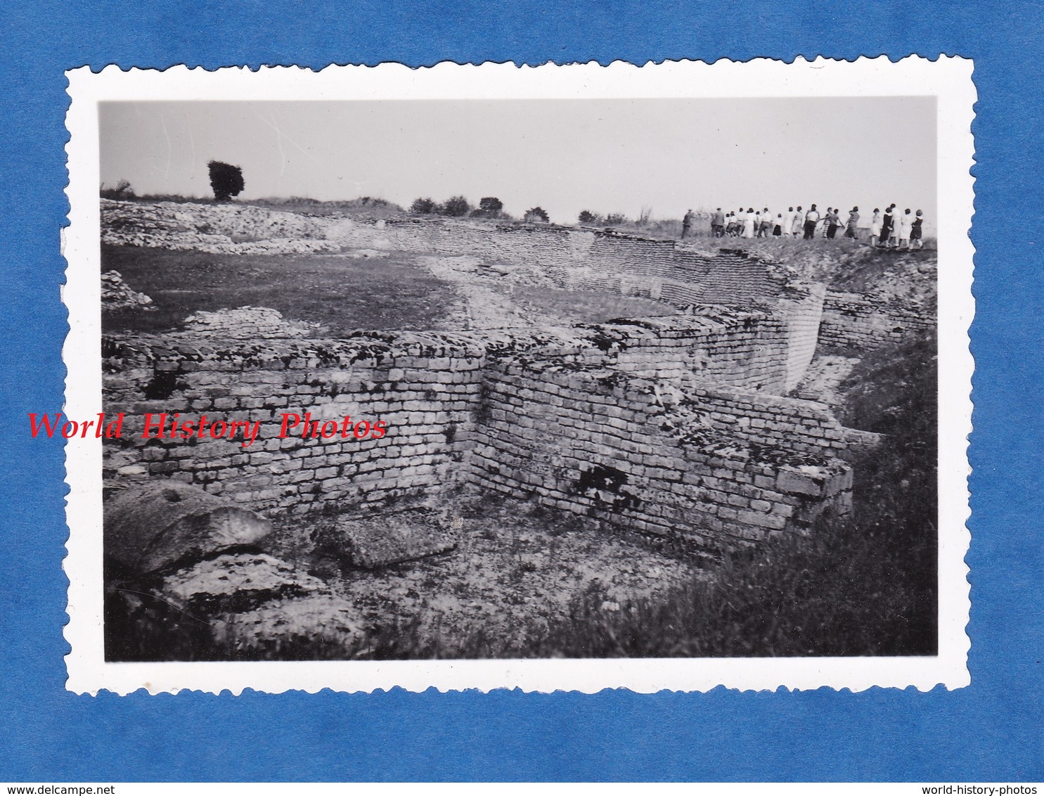 Photo Ancienne - ALISE SAINTE REINE - Ruines D' Alésia - 1937 - Cirque Gallo Romain Archéologie Histoire Patrimoine - Lieux