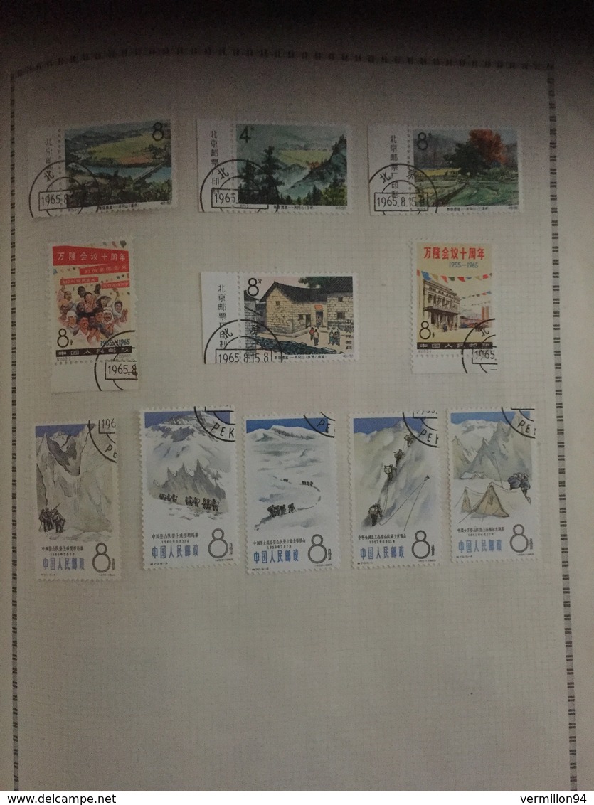 Chine Timbres Sur Charnières Feuilles Issues D'un Album Yvert Et Tellier (voir Mes Autres Feuilles) - Altri & Non Classificati