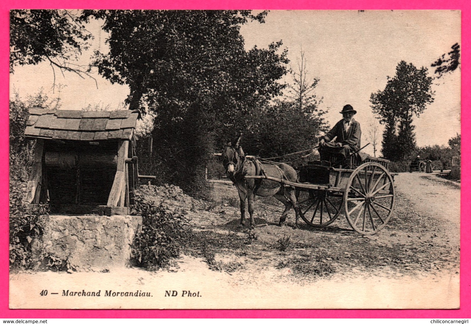Marchand Morvandiau - Puits - Source - Attelage Avec Un Ane - Animée - ND PHOT - 1911 - Street Merchants