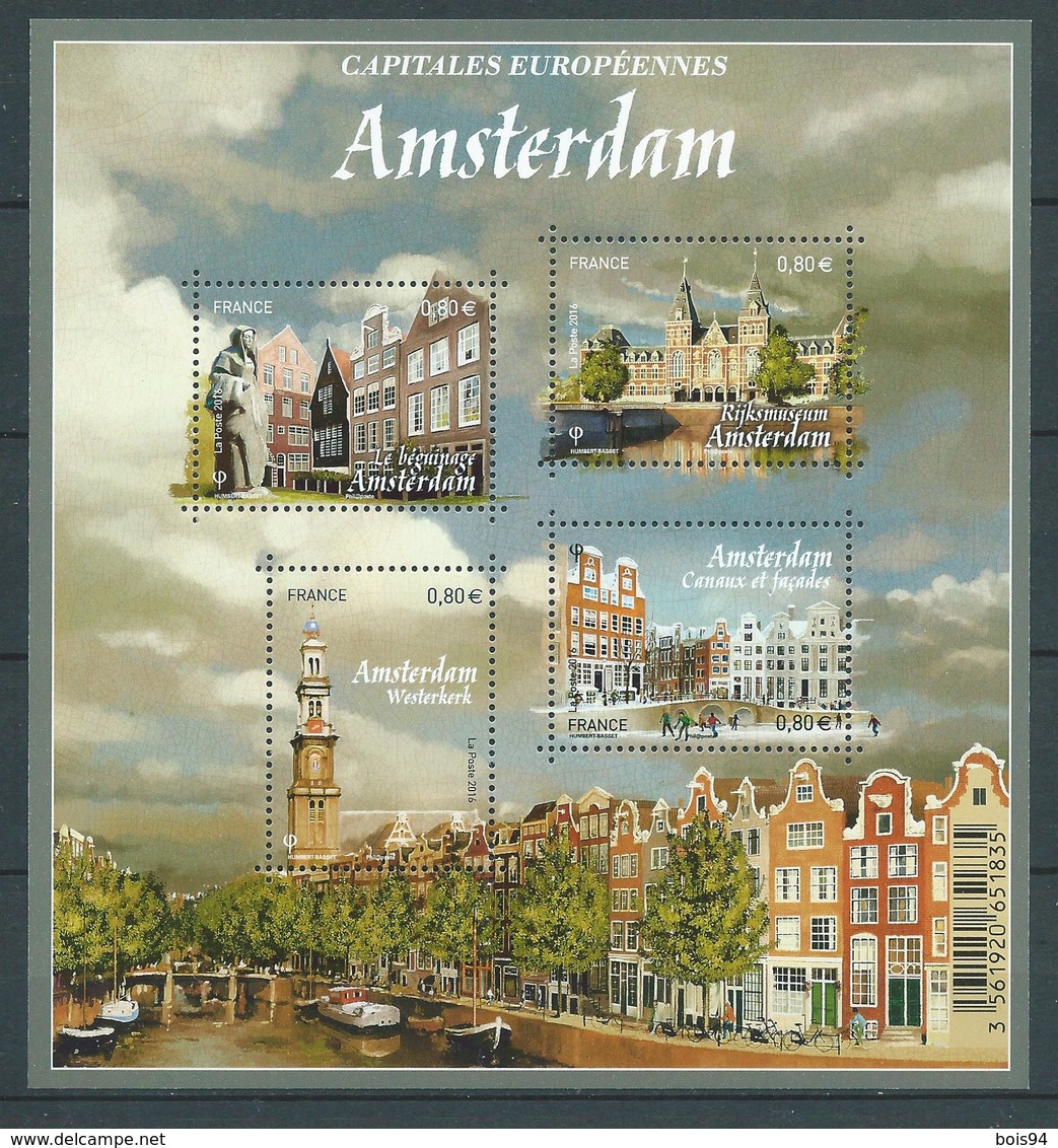 FRANCE 2016 . Feuille N° F5090 . " Capitales Européennes " " Amsterdam " . Neuf ** (MNH) . - Neufs