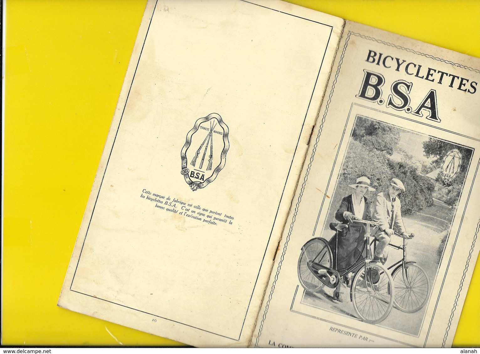 Catalogue Non Daté Cycles " B.S.A" Birmingham 14 Pages + Couverture Format 22 X 12 Cm Env.. - Cyclisme