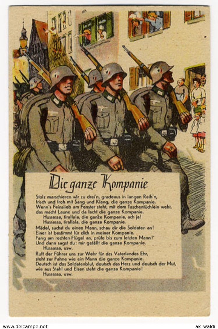 WK II.,Liederkarte, Die Ganze Kompanie - Guerra 1939-45