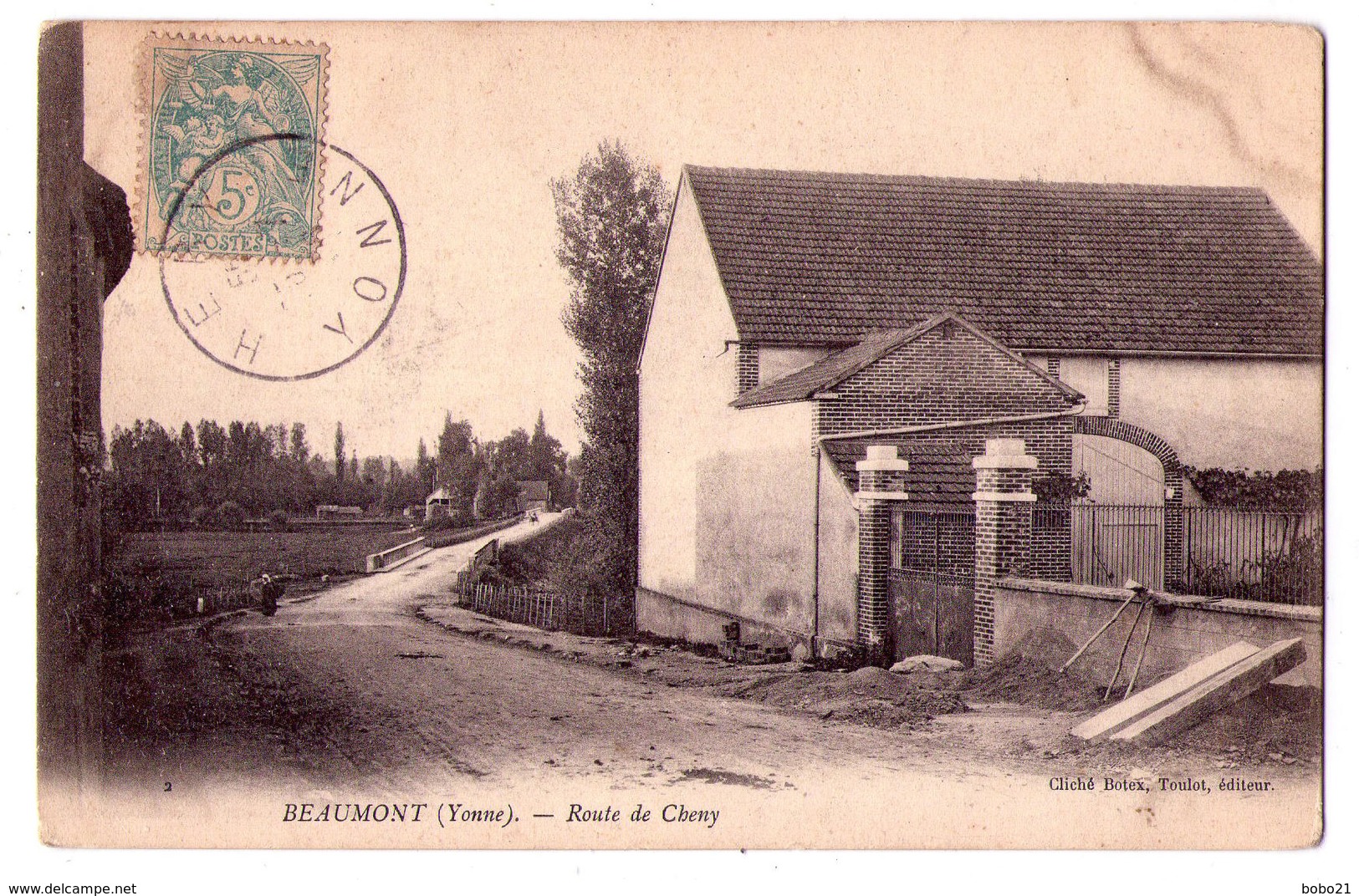 3875 - Beaumont ( 89 ) - Route De Cheny - Cl. Botex , Toulot édit. - - Autres & Non Classés