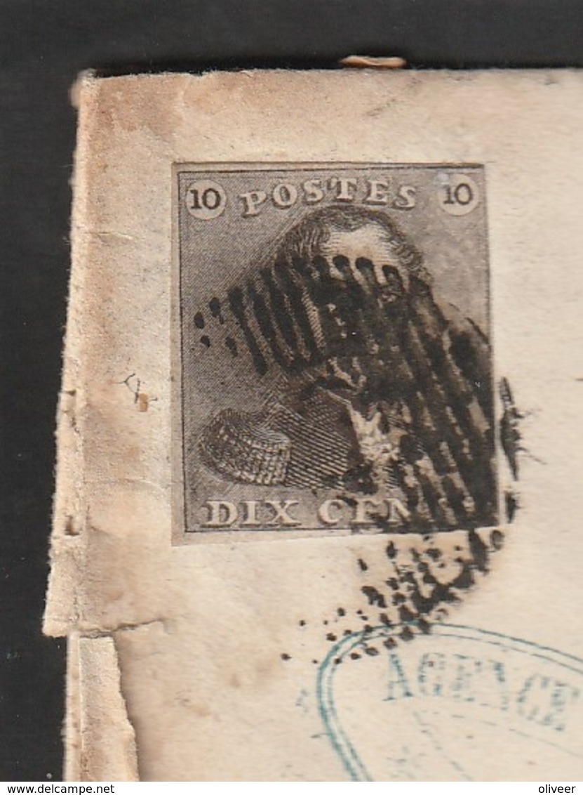 No 1 Op Brief Van GAND 11 JANV 1850 Naar LAERNE - Aankomsstempel 12 JANV 1850 WETTEREN - 1849 Mostrine