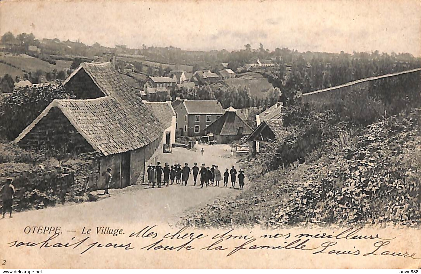 Oteppe - Le Village (belle Animation, Edit. Th. Van Den Heuvel, 1904) - Burdinne