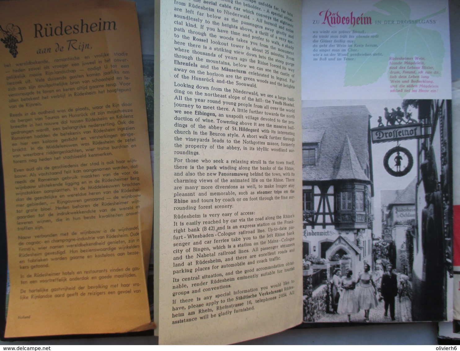 DéPLIANT TOURISTIQUE (M1903) ALLEMAGNE (2 Vues) Rudesheim Am Rhein - Dépliants Touristiques