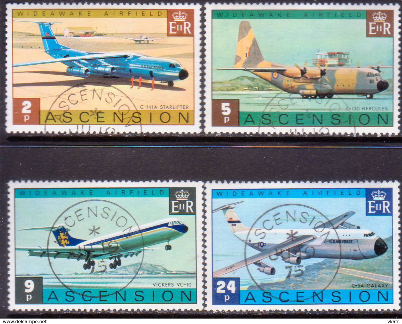 ASCENSION 1975 SG #187-91 Compl.set+m/s Used Wideawake Airfield - Ascension