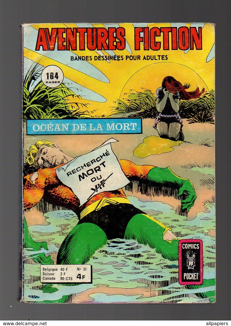 Aventures Fiction N°51 Océan De La Mort - Hawkman Et Les Espions - Wonder Woman Détour Dimensionnel De 1976 - Aventuur Fictie