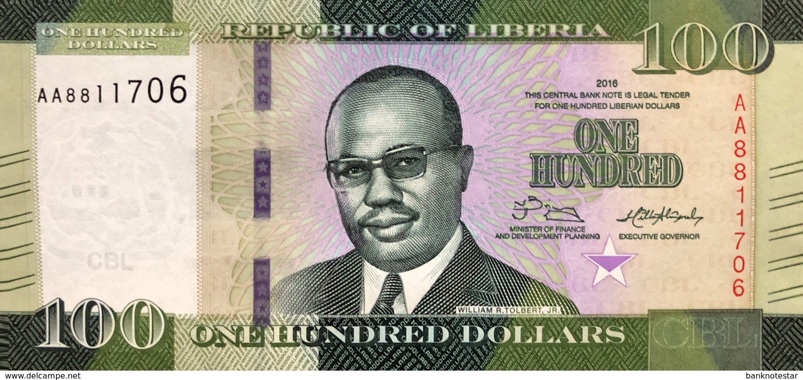 Liberia 100 Dollars, P-35 (2016) - UNC - Liberia