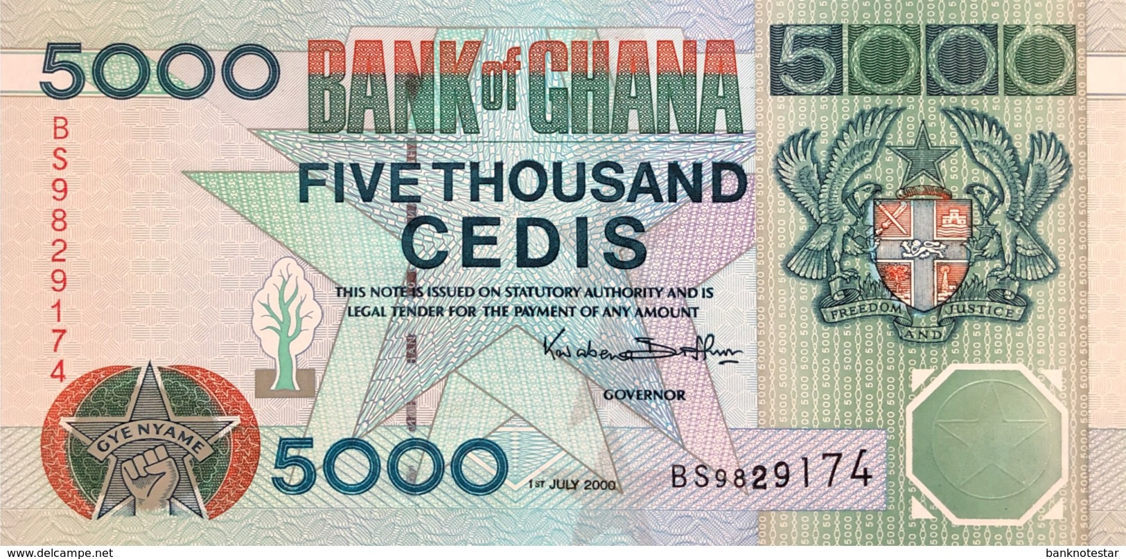 Ghana 5.000 Cedis, P-34e (1.7.2000) - UNC - Ghana