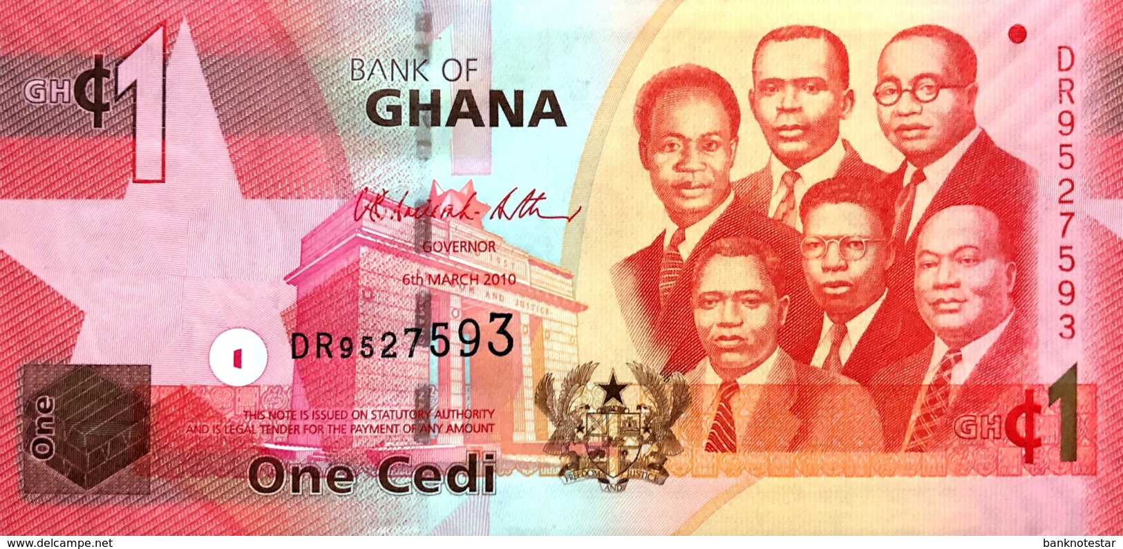 Ghana 1 Cedi, P-37b (6.3.2010) - UNC - Ghana