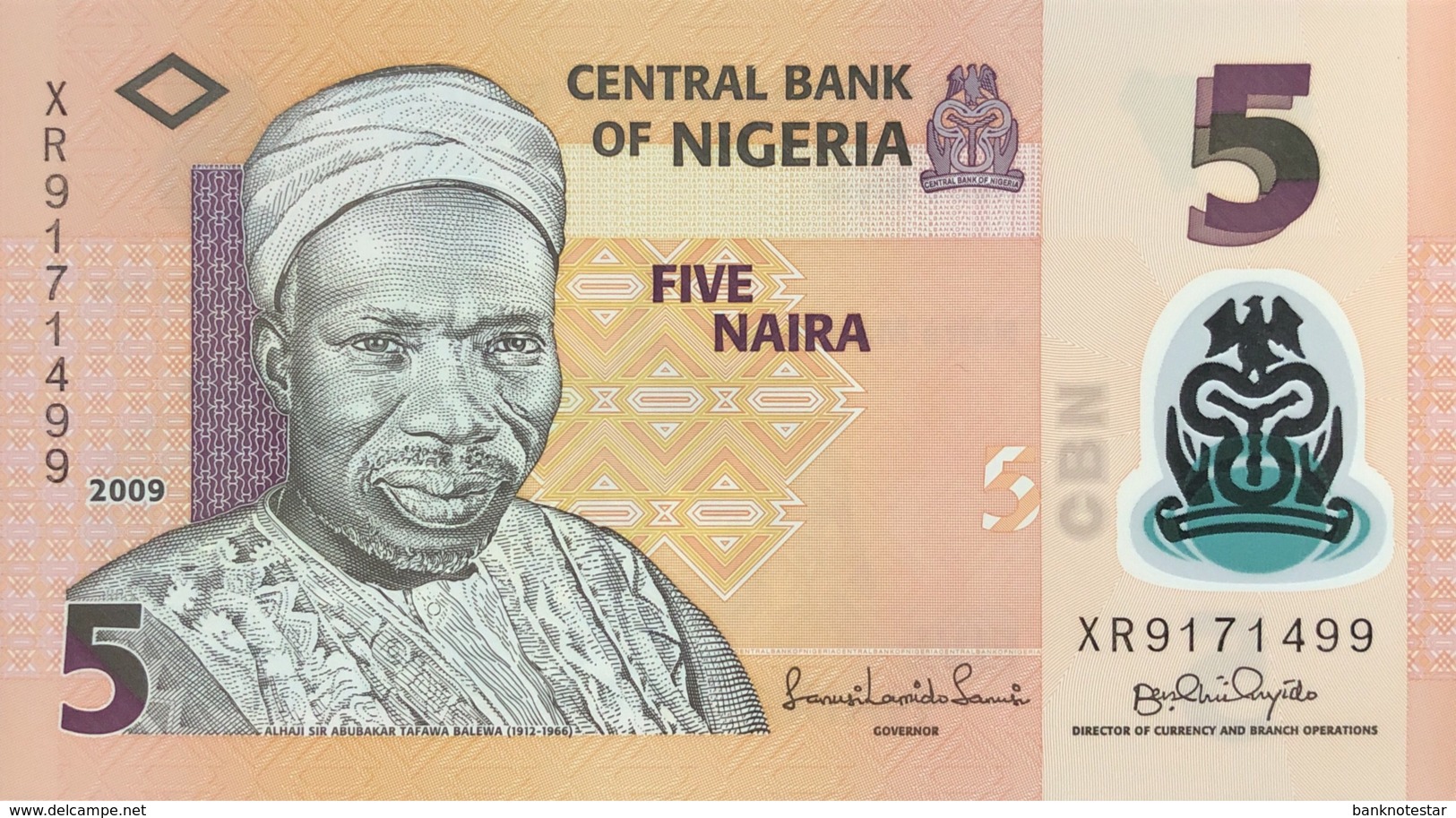 Nigeria 5 Naira, P-38b (2009) - UNC - Nigeria