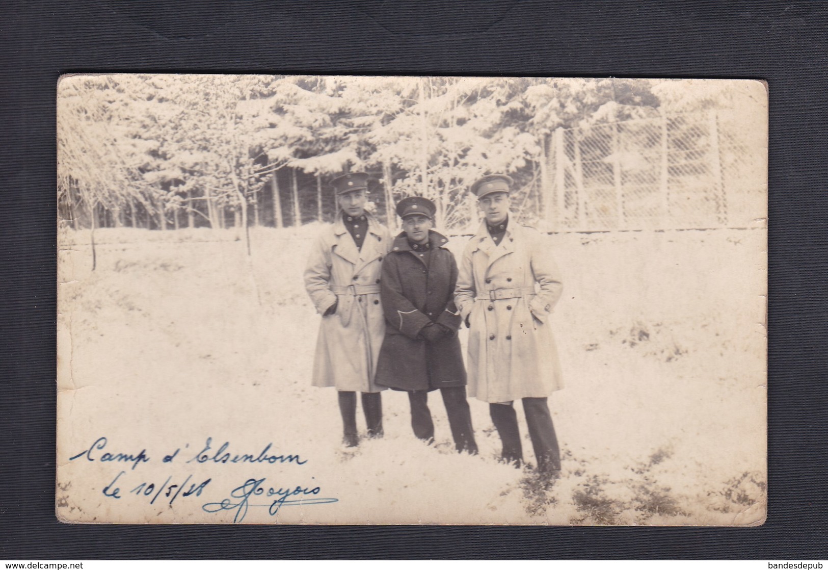 Carte Photo Militaires Camp D' Elsenborn Butgenbach ( Hiver Neige ) - Butgenbach - Buetgenbach