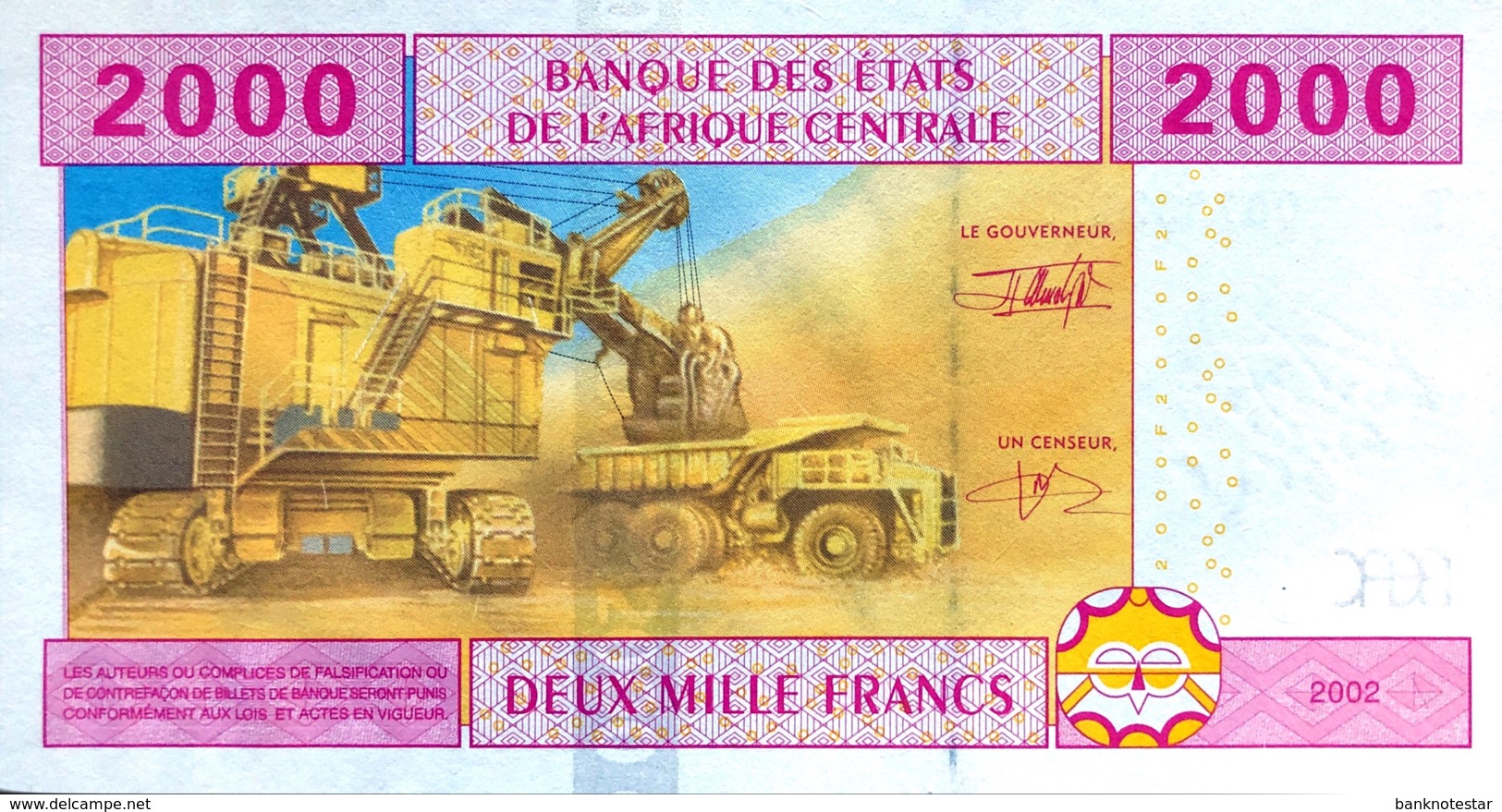 Central African States 2.000 Francs, P-108T (2002) - UNC - CONGO - Zentralafrikanische Staaten