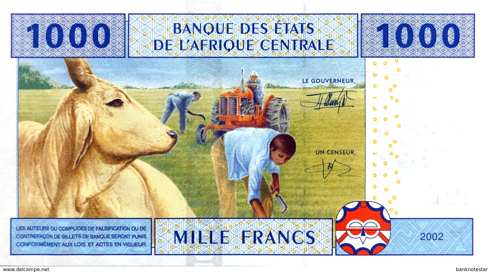 Central African States 1.000 Francs, P-507F (2002) - UNC - EQUATORIAL GUINEA - Zentralafrikanische Staaten