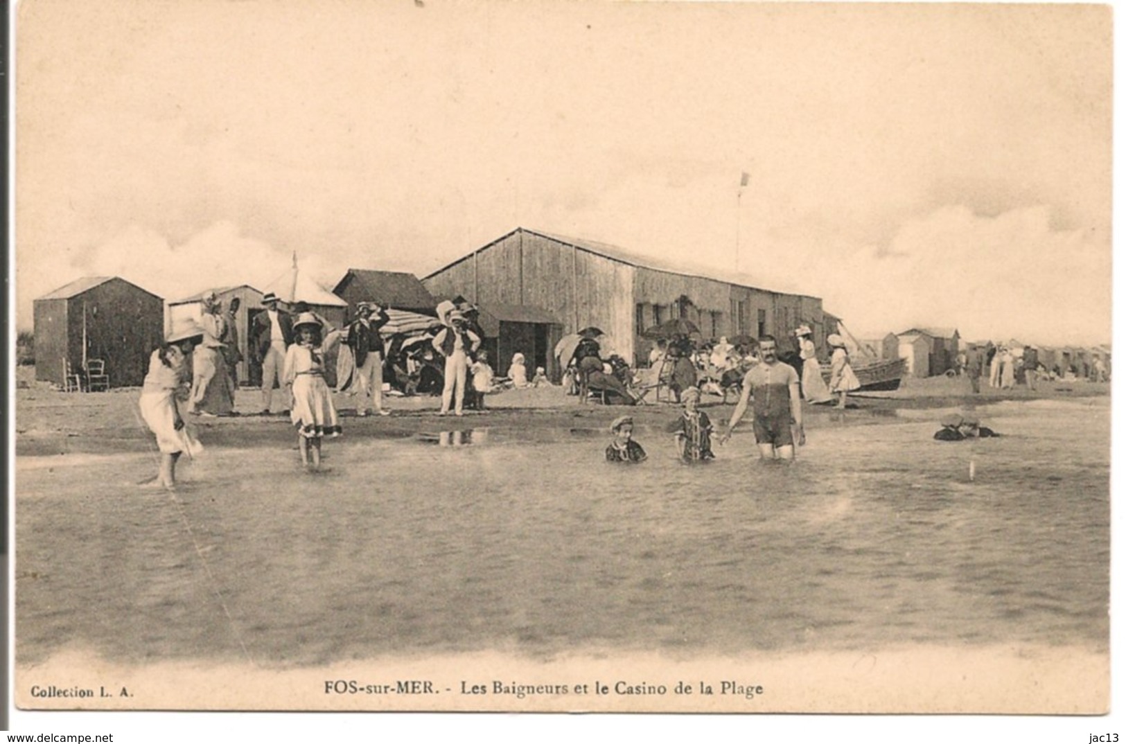 L200A_14 - Fos-sur-Mer - Les Baigneurs Et Le Casino De La Plage - Autres & Non Classés