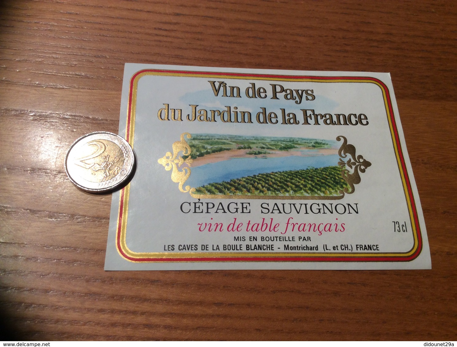 Etiquette «Vin De Pays Du Jardin De La France - LES CAVES DE LA BOULE BLANCHE - Montrichard (41)» - Rouges