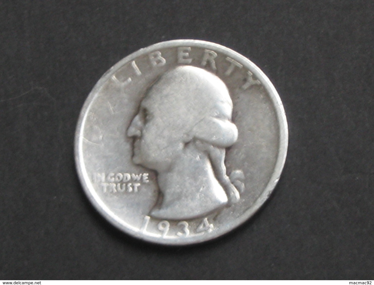 Quarters (25 Cents) 1934 - Washington  - Etats-Unis - United States - USA **** EN ACHAT IMMEDIAT **** - 1932-1998: Washington