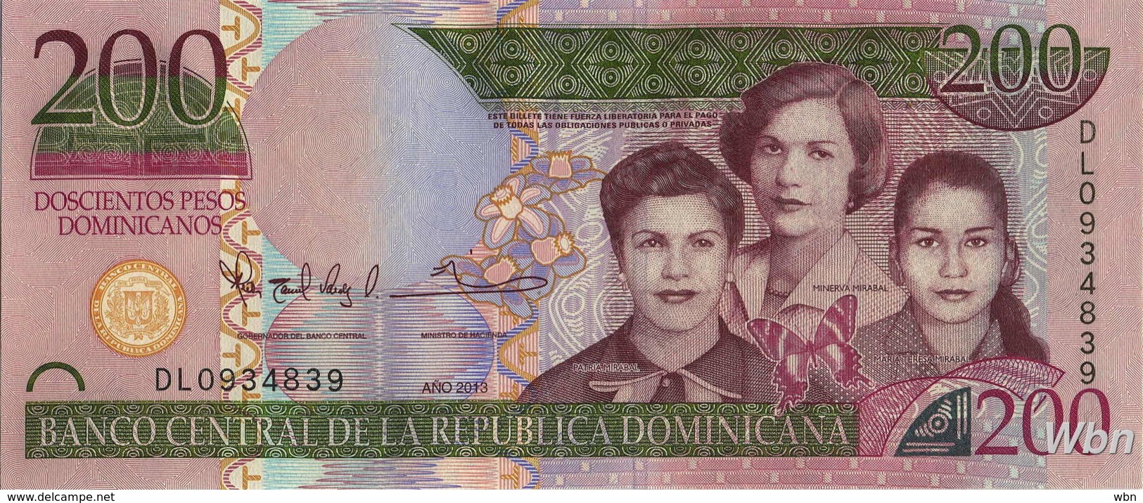 Dominican Republic 200 Pesos (P185a) 2013 -UNC- - Repubblica Dominicana