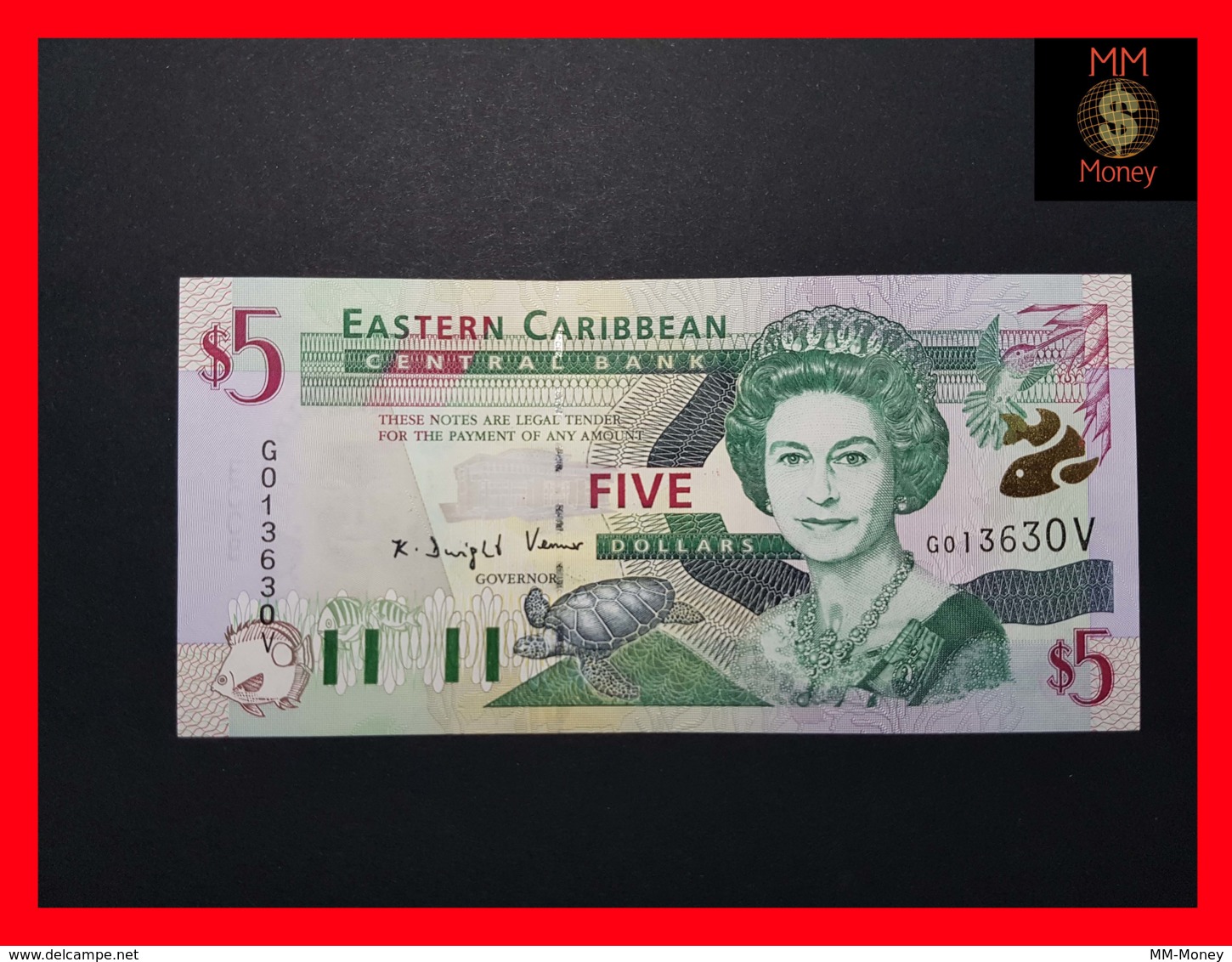 EAST CARIBBEAN 5 Dollars 2000 P. 37 V  St. Vincent   UNC - Caraïbes Orientales