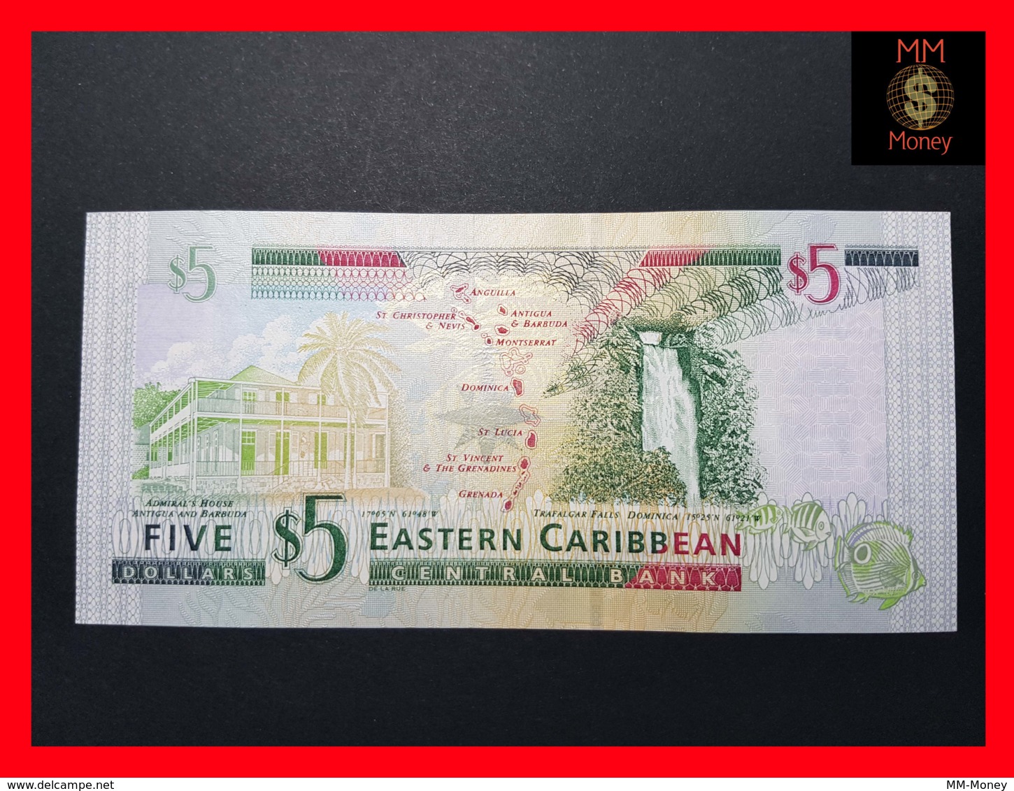 EAST CARIBBEANS  5 $ 2003  P. 42 V  St. Vincent  UNC - Caraïbes Orientales