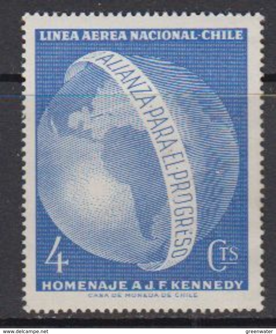 Chile 1964 J.F. Kennedy / Linea Aerea Nacional Chile 1v ** Mnh (41696B) - Chili