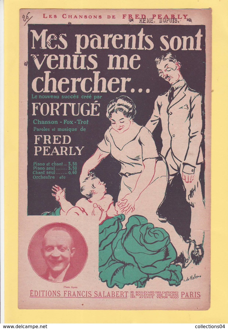 PARTITION  N° 26 / MES PARENTS SONT VENUS ME CHERCHER / FOX TROT / - Chansonniers