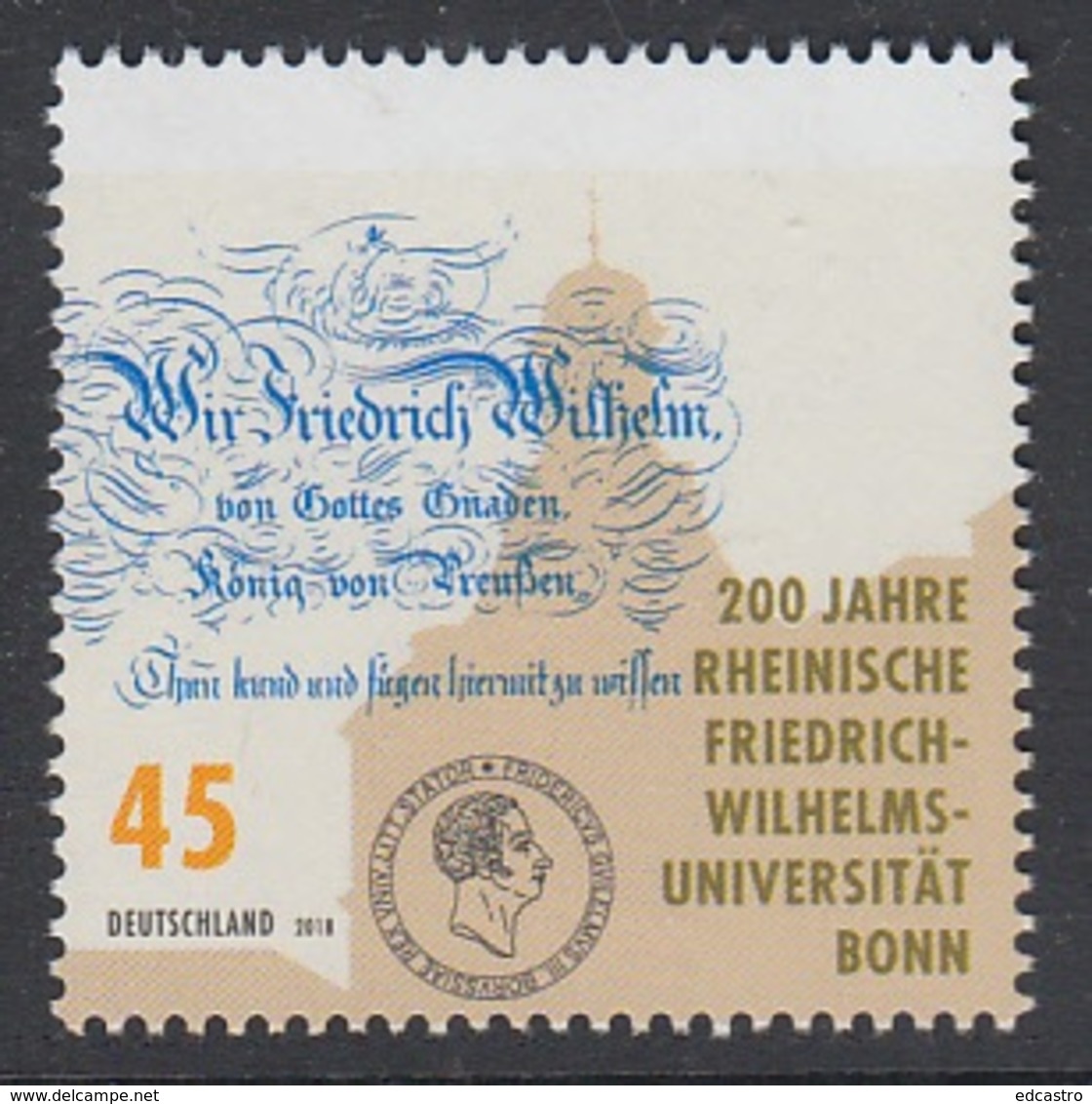 24.- GERMANY 2018 BICENTENARY OF BONN UNIVERSITY - Nuevos