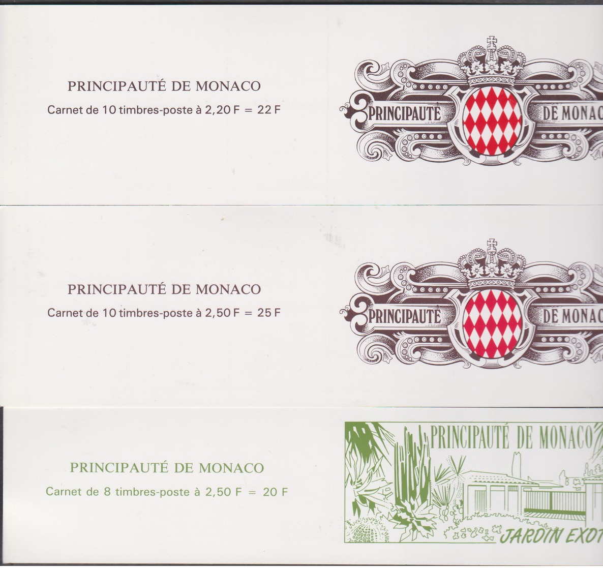 MONACO 3 Carnets Neuf N° YT C7 C8 C9 - 1992 à 1993 - Markenheftchen