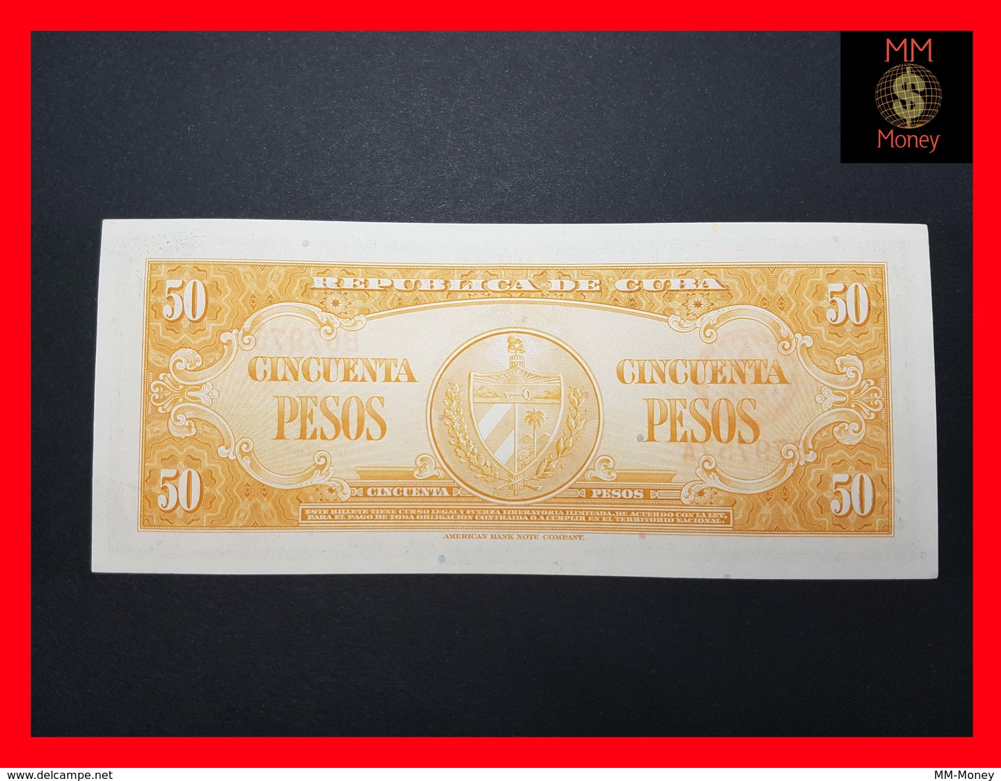 CUBA 50 Pesos 1958  P. 81  UNC - Cuba