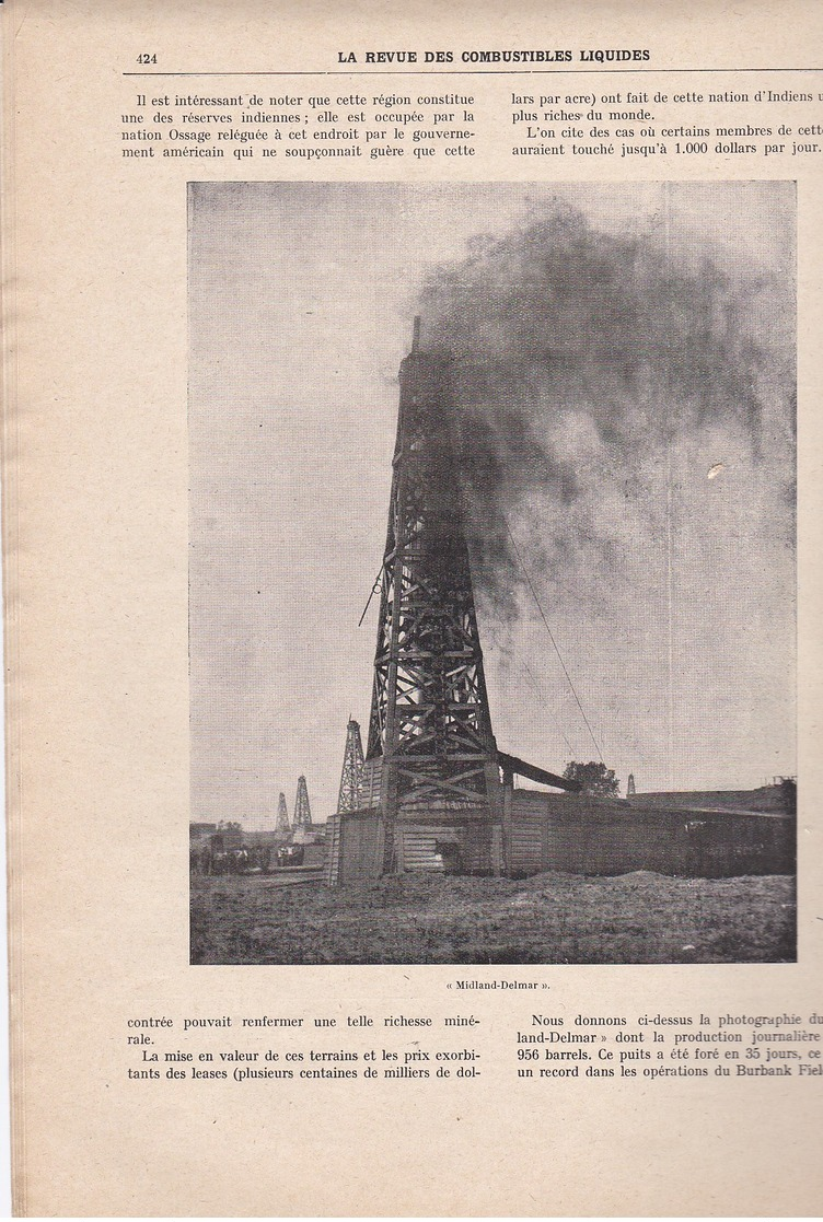 LA REVUE DES COMBUSTIBLES LIQUIDES N°19 Novembre 1924 (Mécanique, Pechelbronn,Hydrocarbure, Transport) - 1900 - 1949