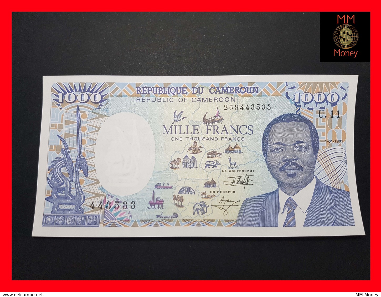 CAMEROUN 1.000 1000 Francs 1992 P. 26 UNC - Kameroen