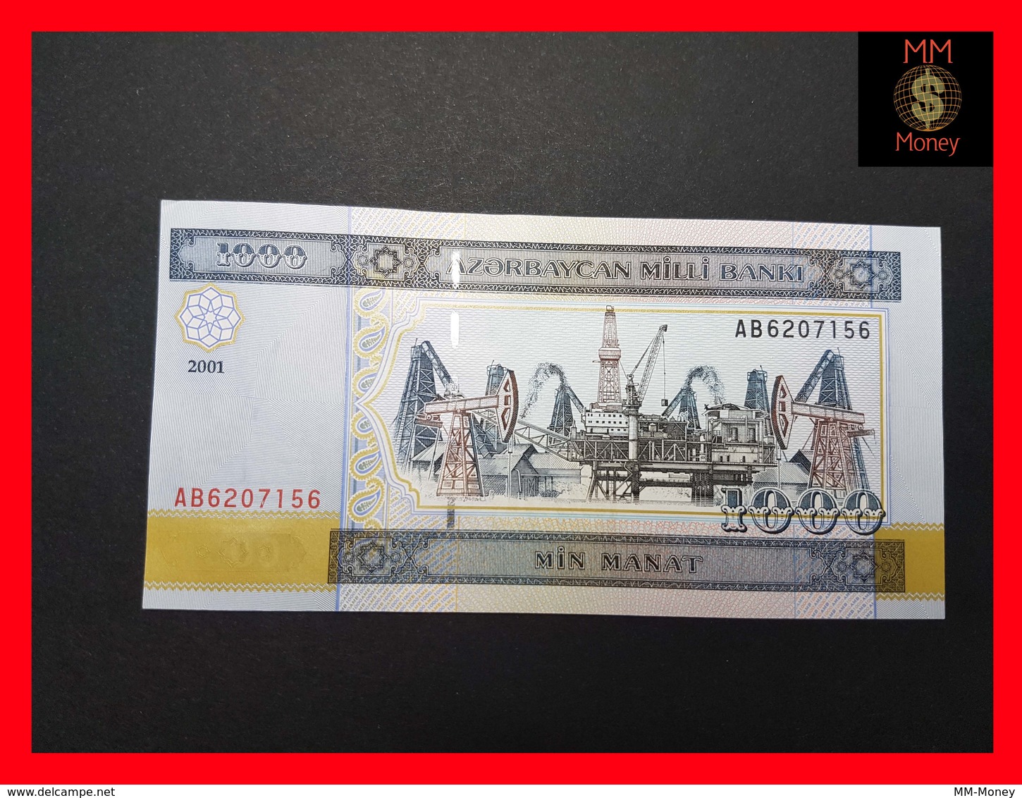 AZERBAIJAN 1.000 1000 Manat 2001 P. 23 UNC - Azerbaïjan