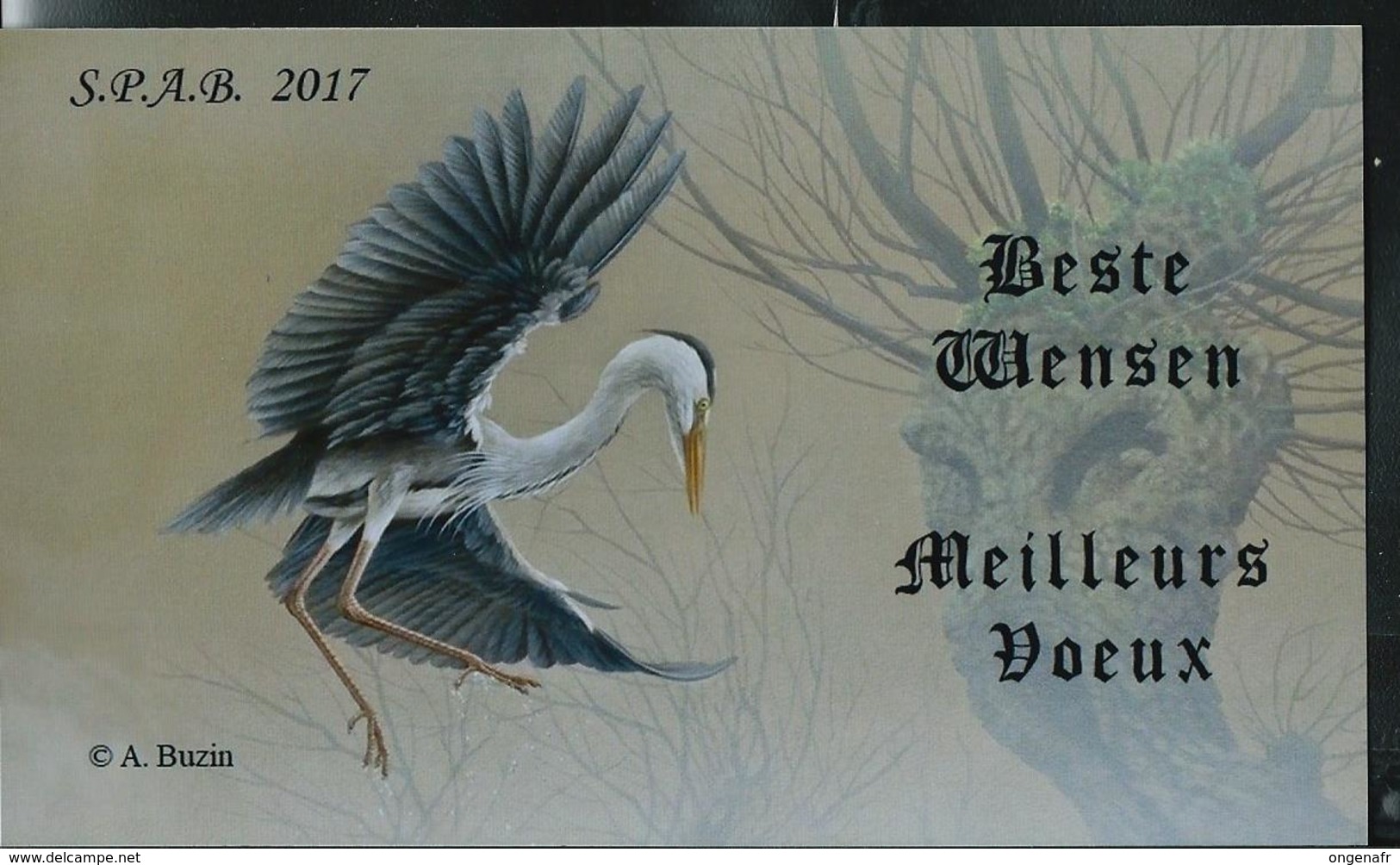 Carte Voeux 2017  S.P.A.B. - 1985-.. Birds (Buzin)
