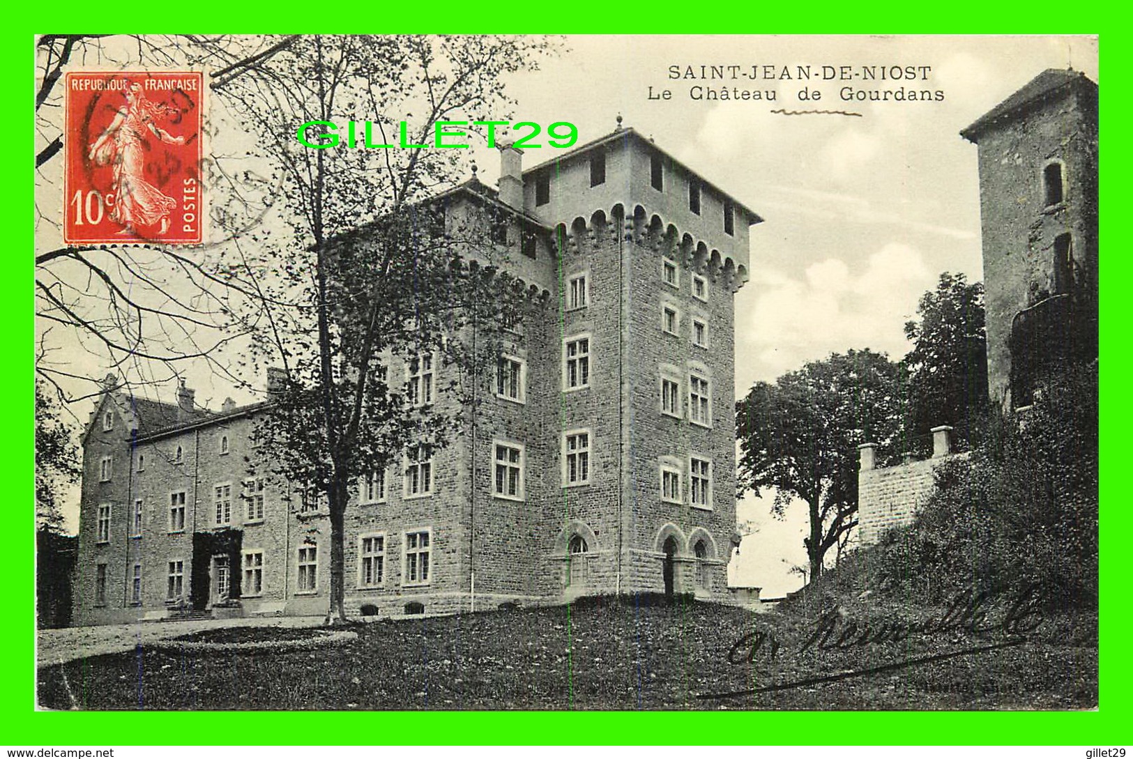 SAINT-JEAN-DE-NIOST (01) - LE CHÂTEAU DE GOURDANS - CIRCULÉ EN 1912 -S'il Vous Plaît Jeter Un Coup D’oeil à Mon Magasin - Belley