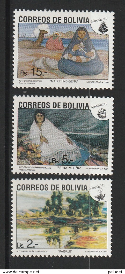 Bolivia 1991 Christmas 3v ** - Bolivien