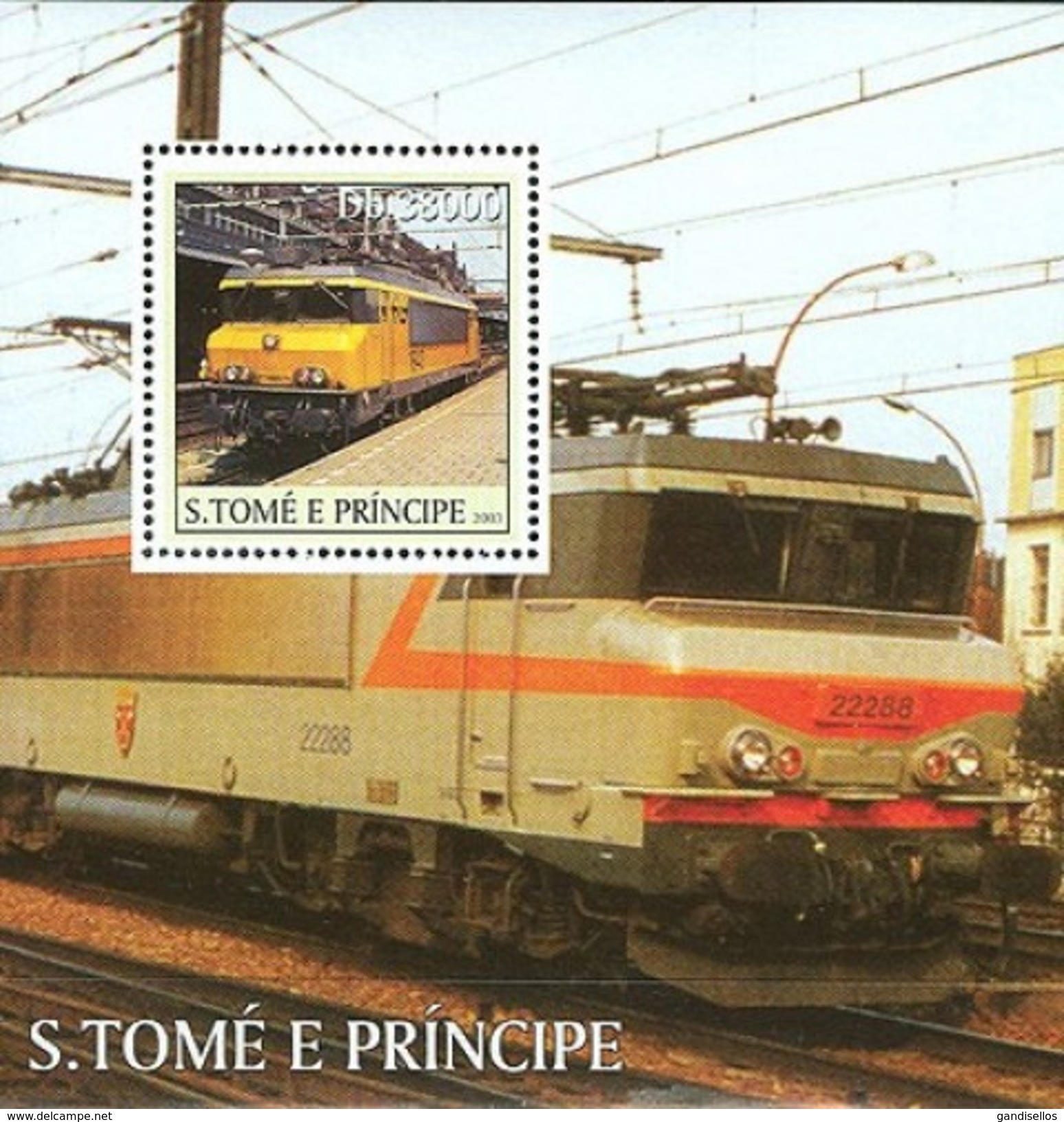 SAO TOME E PRINCIPE 2003 SHEET TRAINS TRENES St3154 - Sao Tome Et Principe