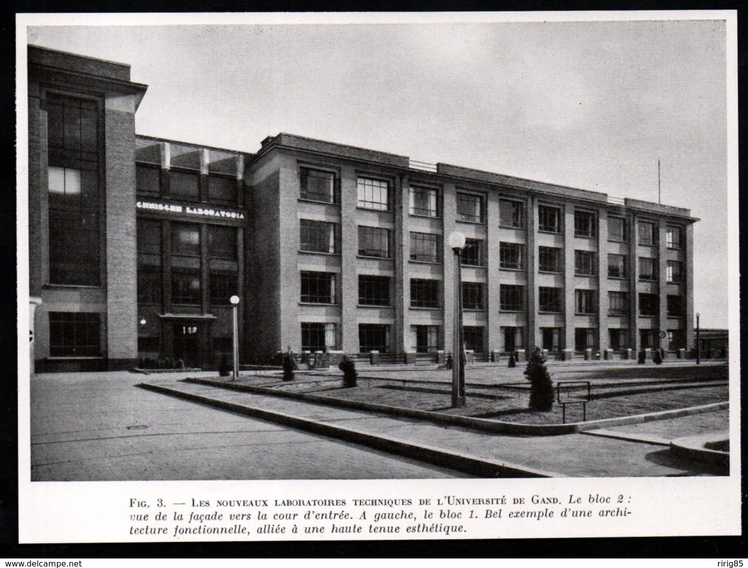 1947  --  BELGIQUE  NOUVEAUX LABORATOIRES TECHNIQUES  UNIVERSITE DE GAND  3Q449 - Non Classés
