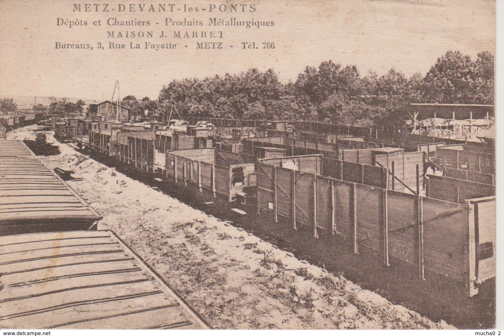 57 - METZ DEVANT LES PONTS - MAISON J.MARRET - WAGONS DE CHEMIN DE FER - Metz