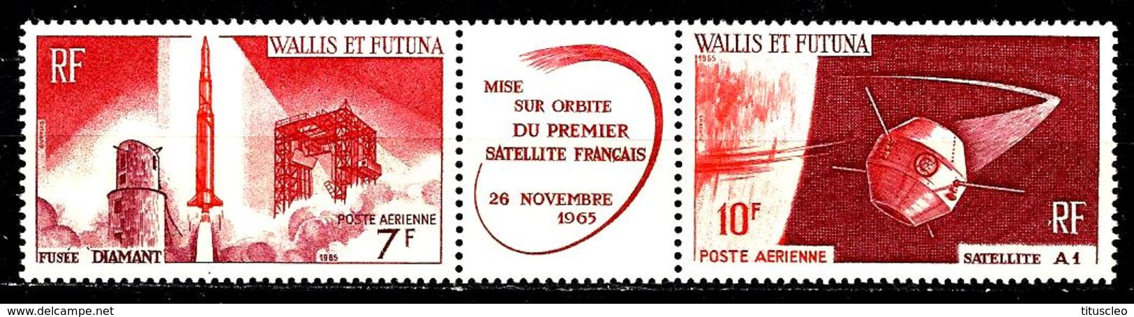 WALLIS ET FUTUNA Aer24/25** Lancement Du Premier Satellite Français à Hammaguir - Neufs