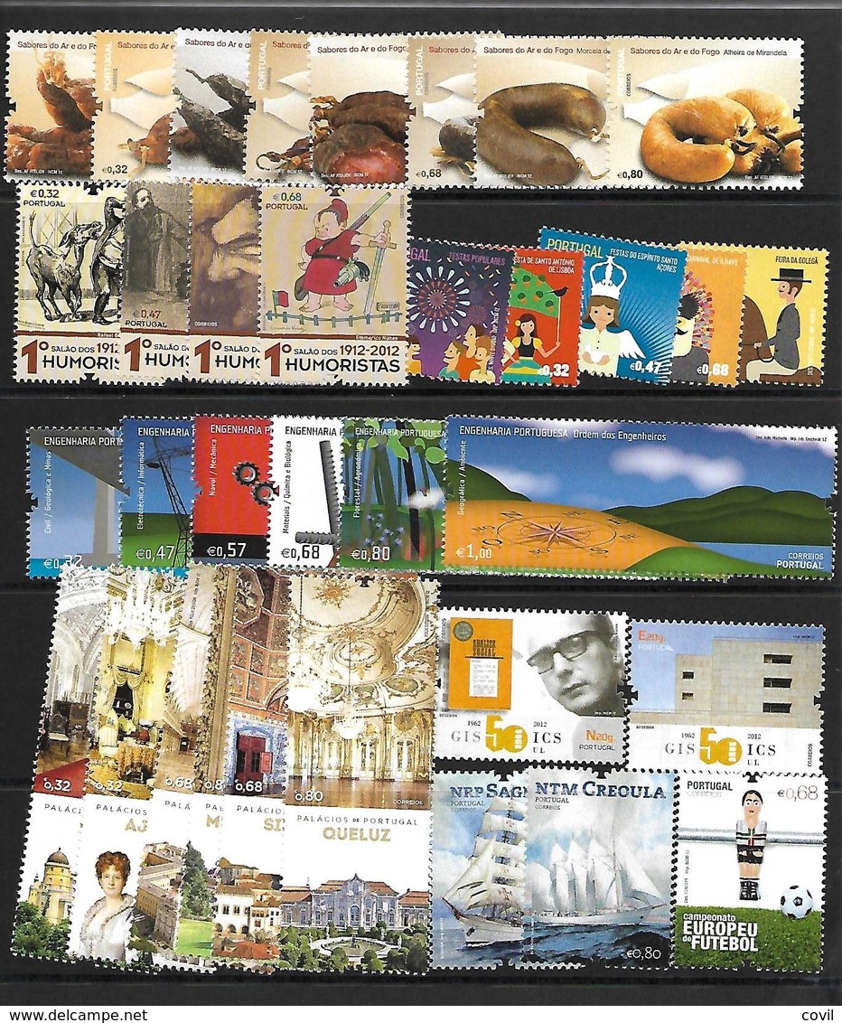 PORTUGAL-Continente Ano Completo/whole Year 2012 MNH   P84B - Années Complètes