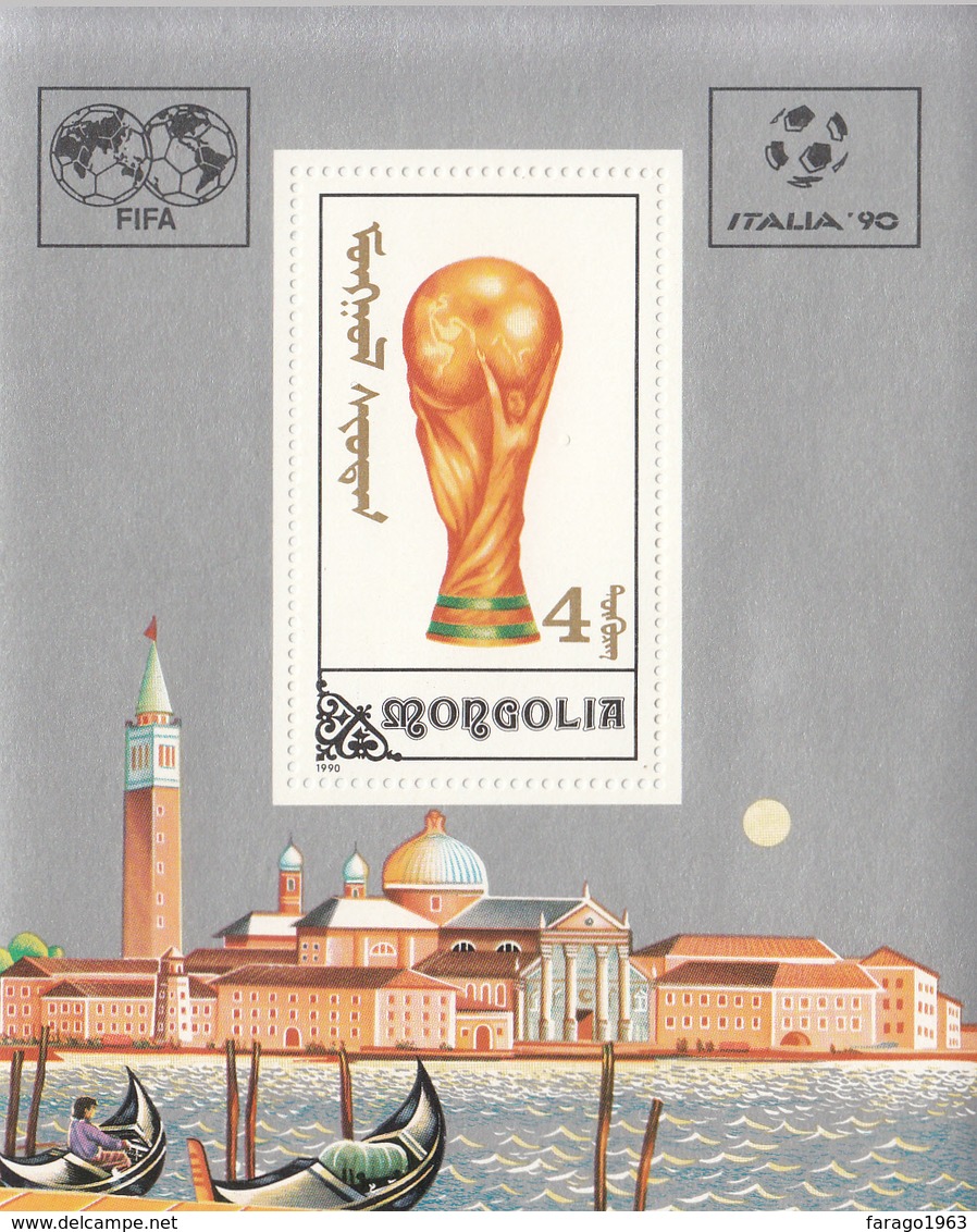 1990 Mongolia World Cup Football  Complete Set Of 7 + Souvenir Sheet   MNH - Mongolie